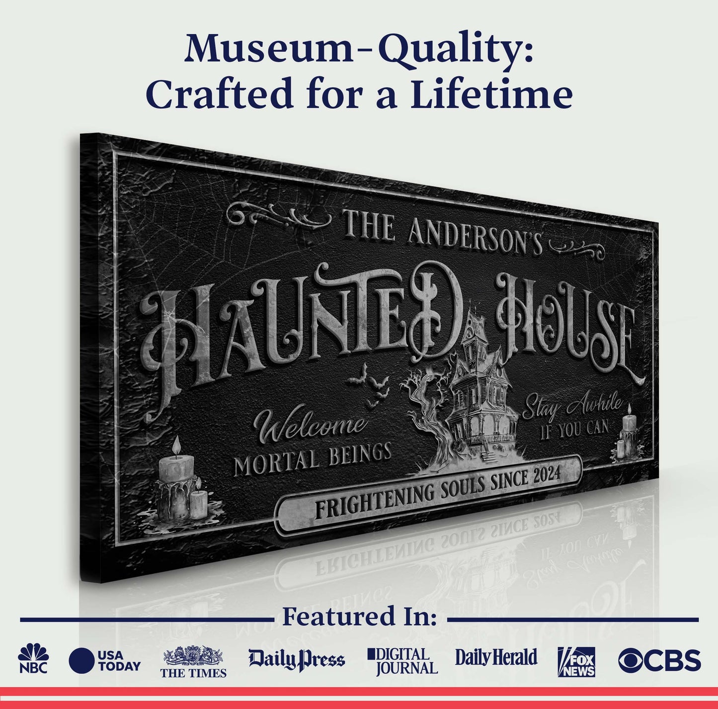 Personalized Haunted House Sign - Image by Tailored Canvases