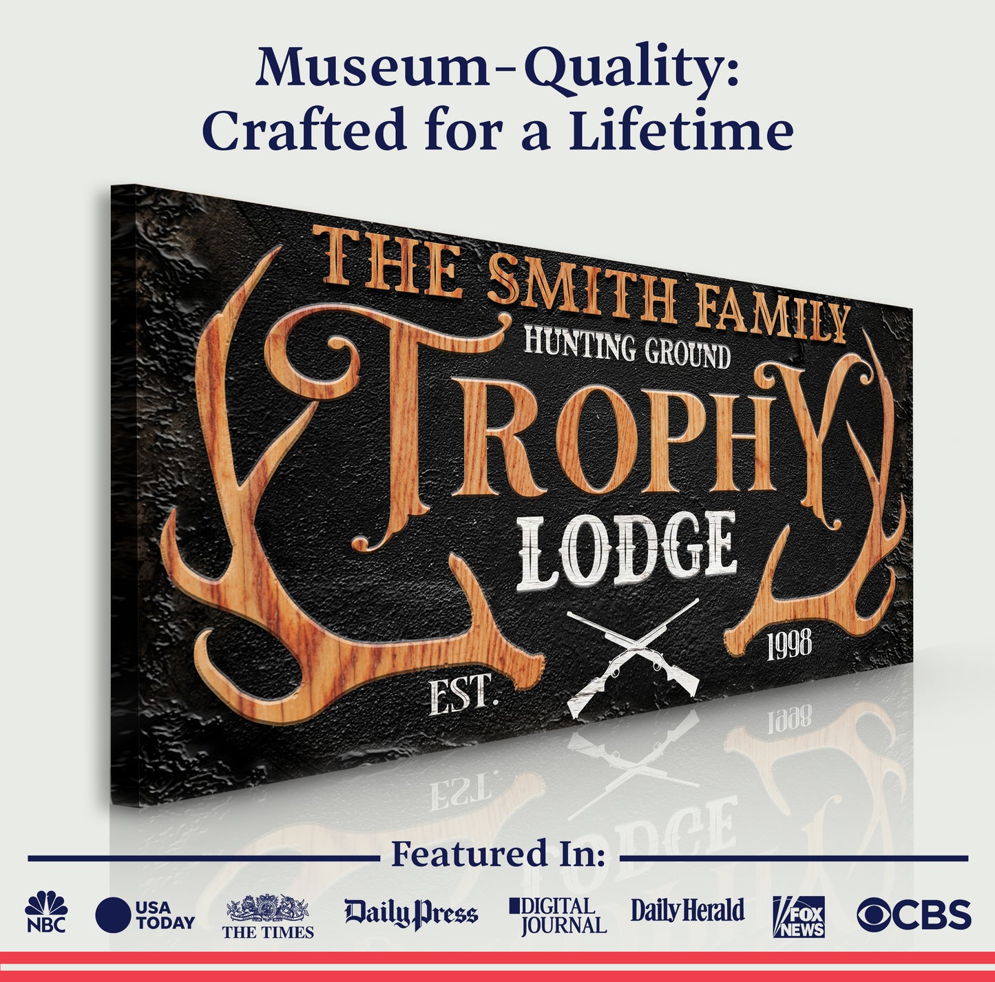 Family Hunting Trophy Lodge Sign