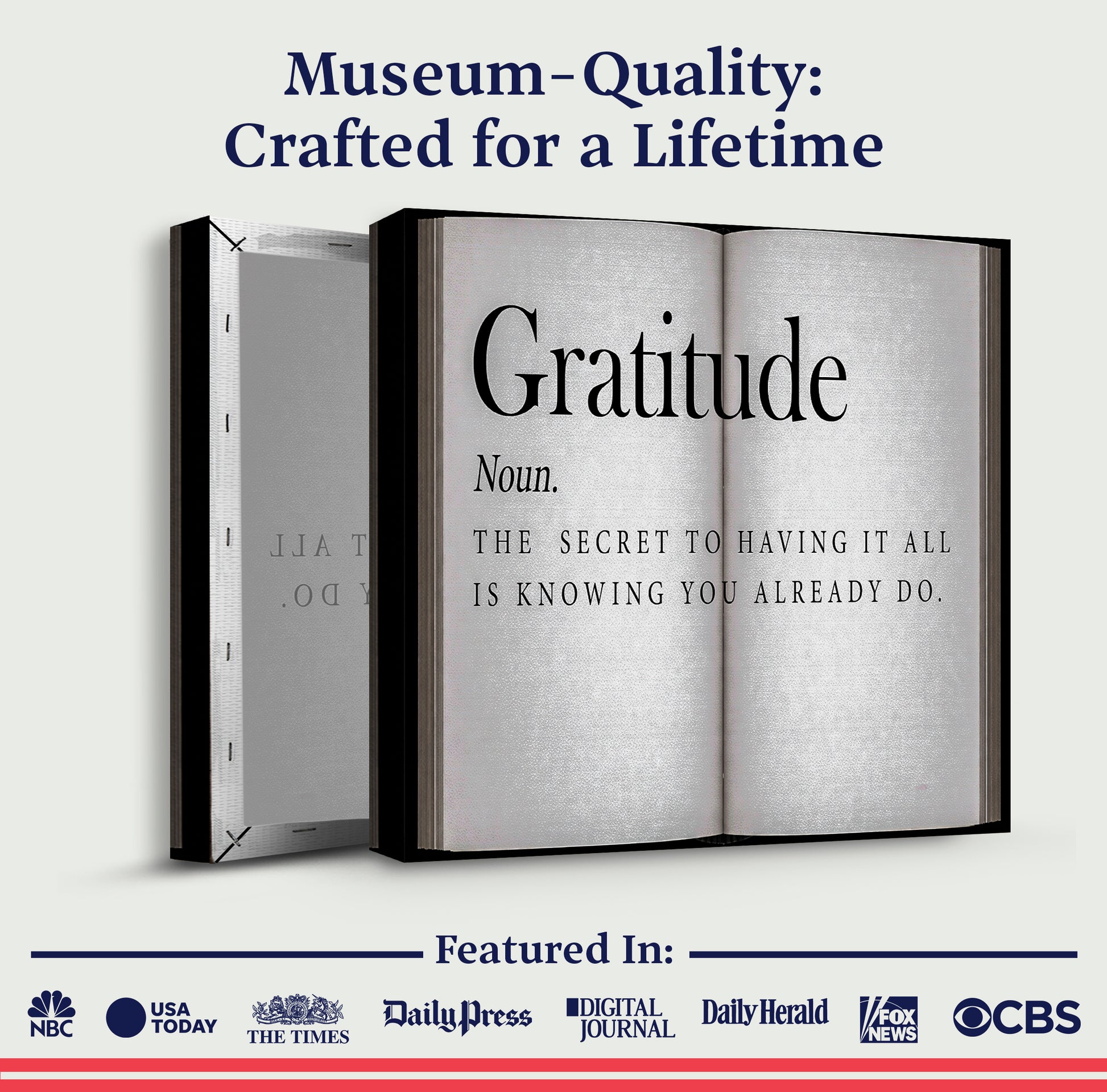 Gratitude - Open Book Wall Sign