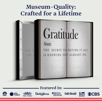 Gratitude - Open Book Wall Sign
