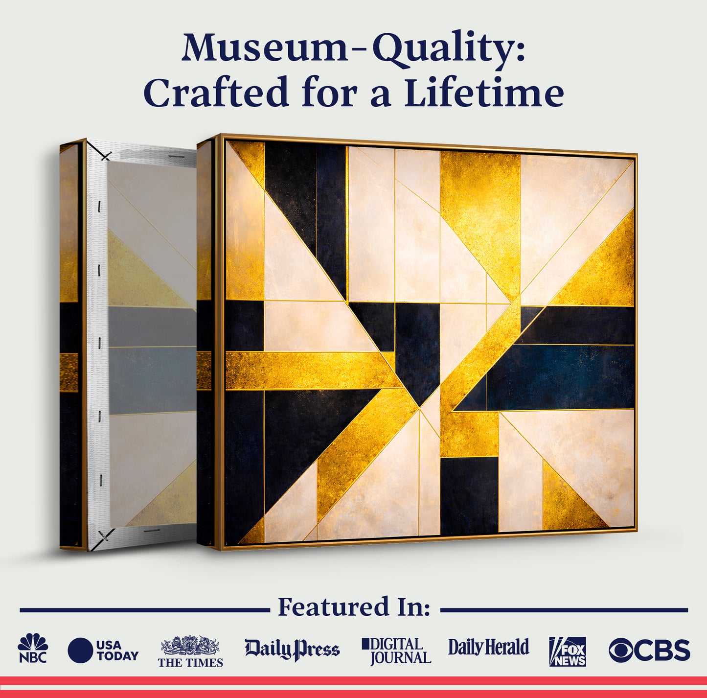 Gilded Geometry Wall Art