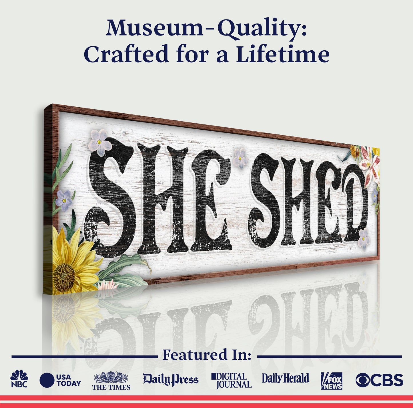 Personalized She Shed Sign III