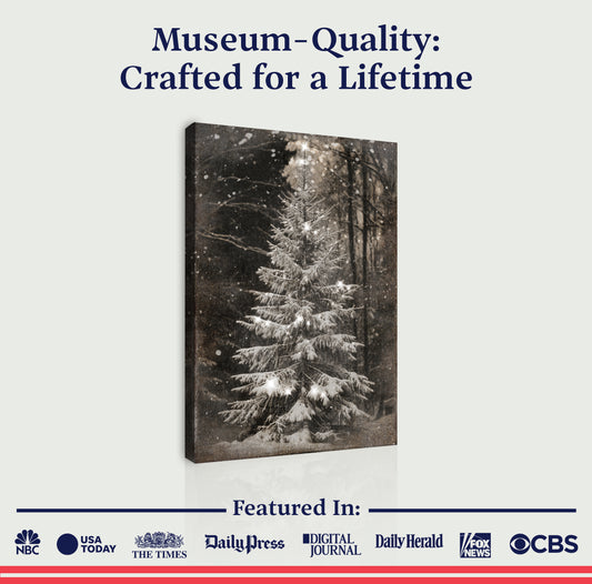 Vintage Christmas Tree Wall Art - Image by Tailored Canvases