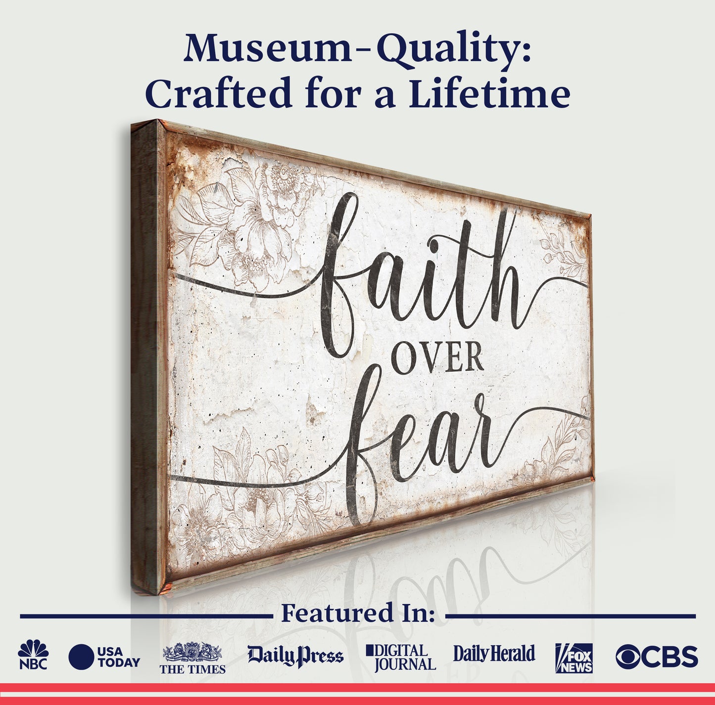 Faith Over Fear Faith Sign