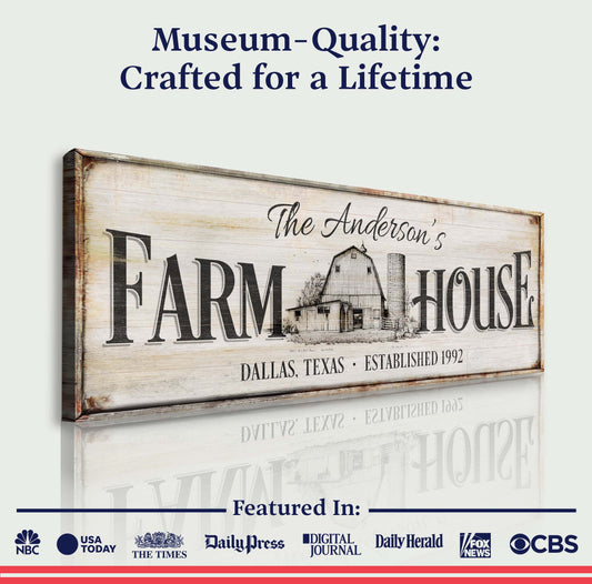 Personalized Rustic Farmhouse Sign