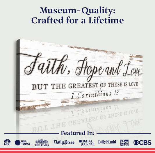 Faith Hope And Love 1 Corinthians 13 Faith Sign III