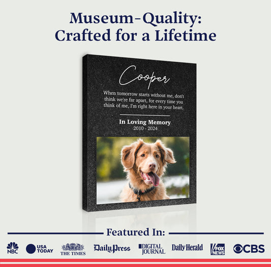 Pet Memorial Portrait Watercolor Sign Here In Your Heart