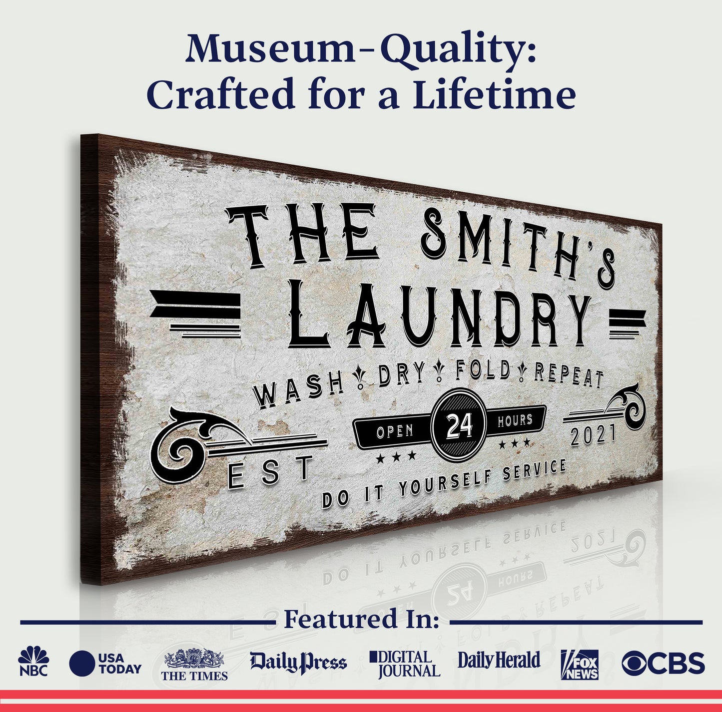 Personalized Laundry Room Sign (Free Shipping)