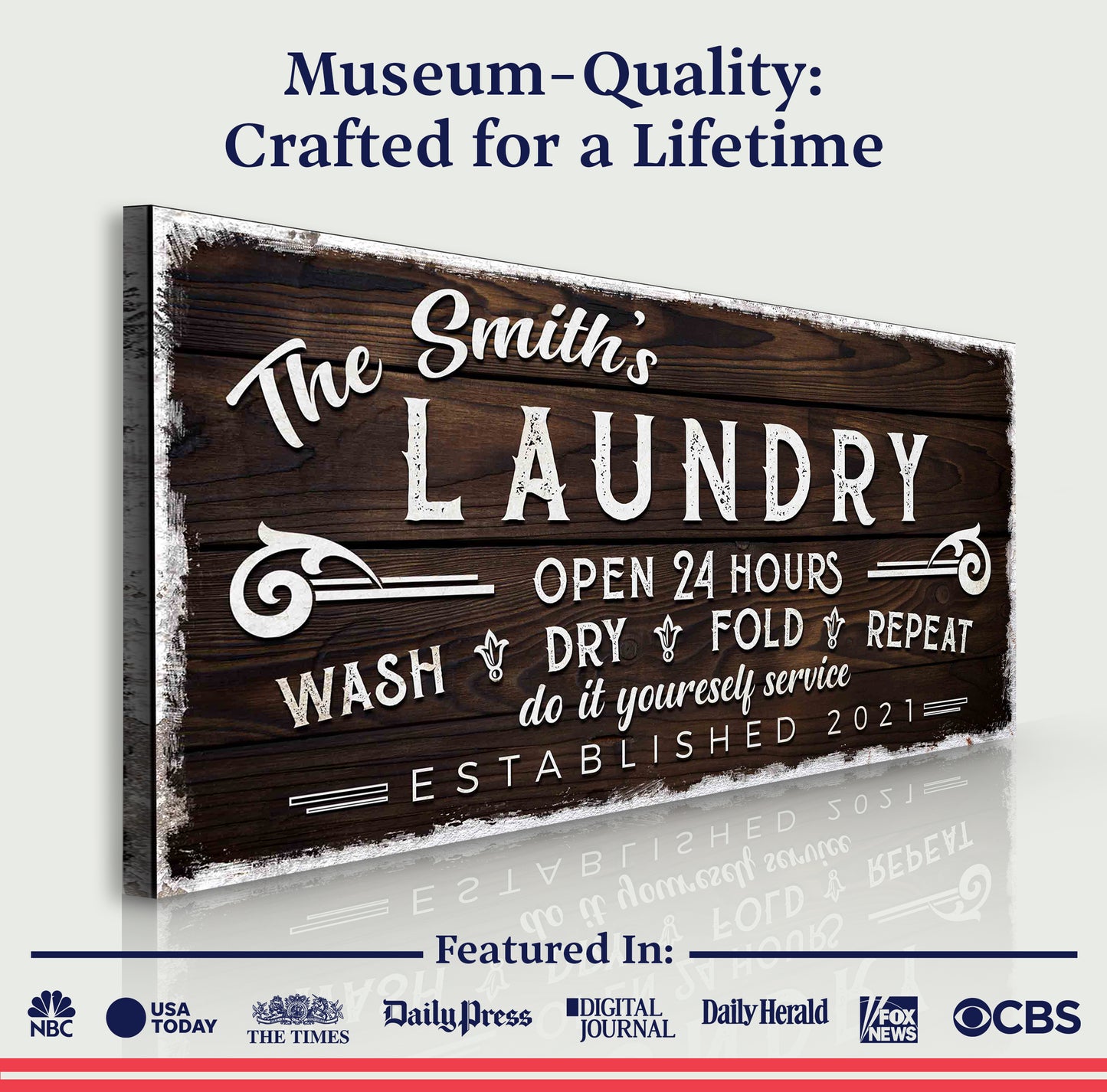 Personalized Laundry Room Sign III