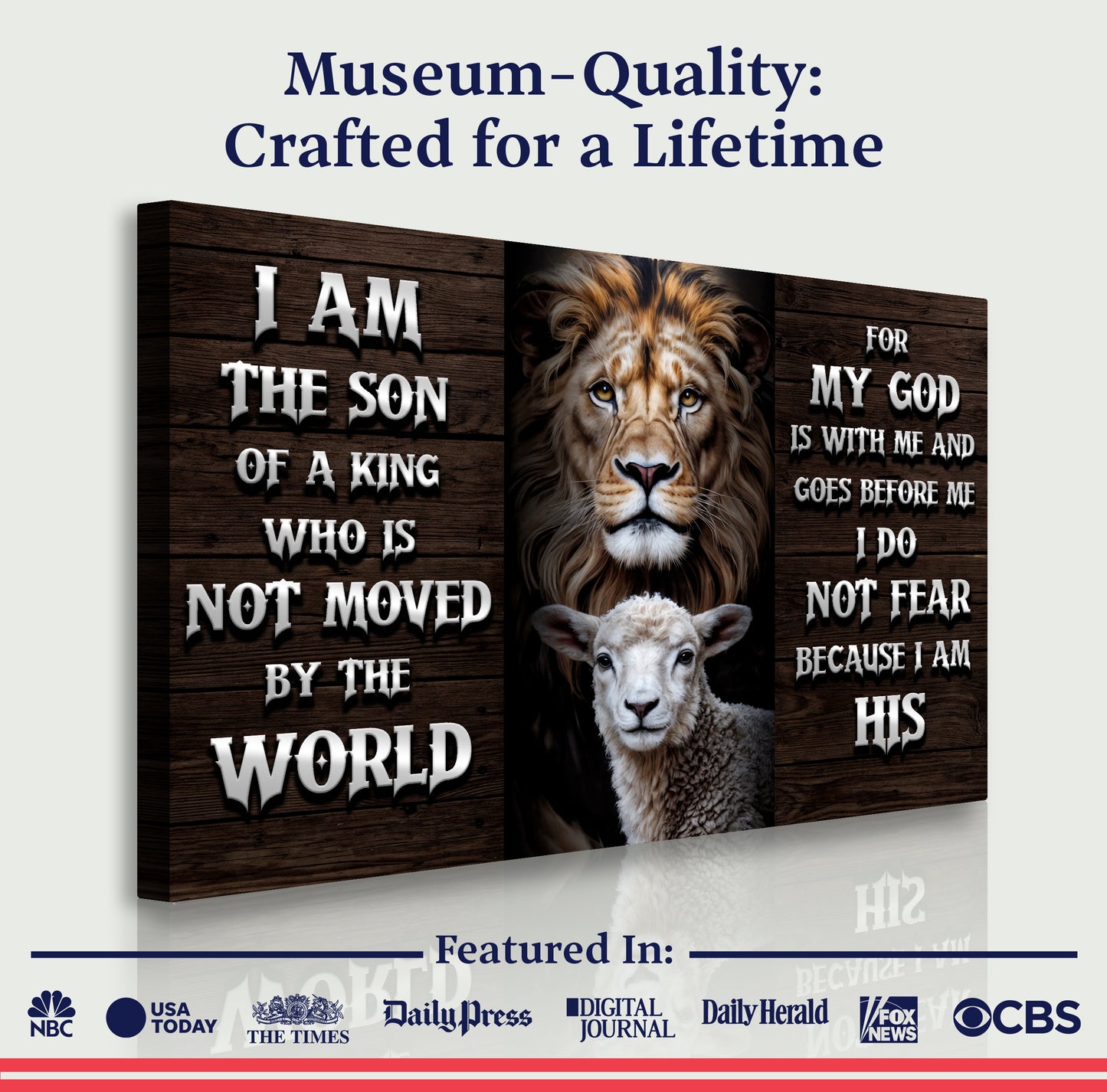 Lion and the Lamb Wall Sign
