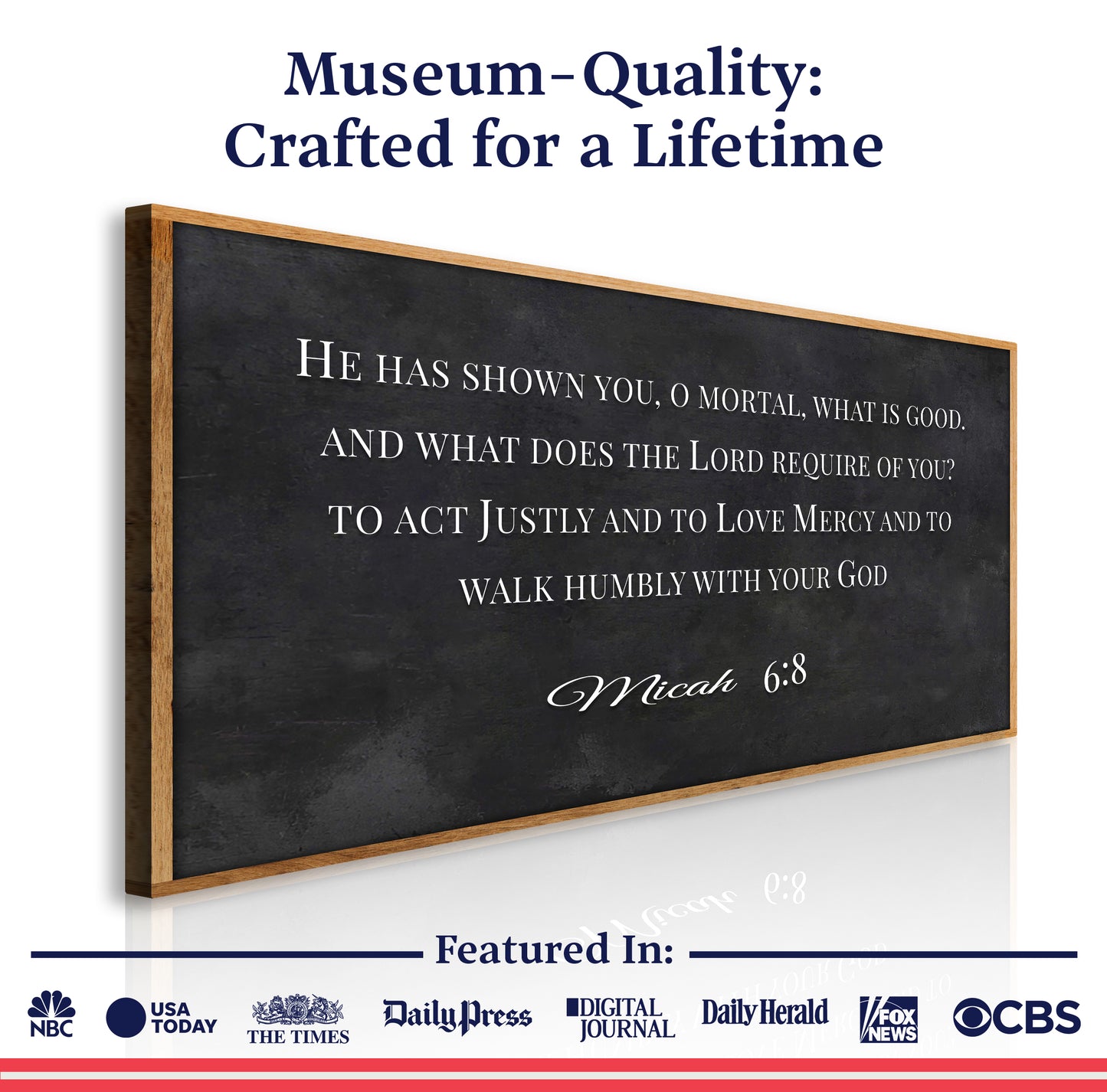 Act Justly, Love Mercy, Walk Humbly - Micah 6:8