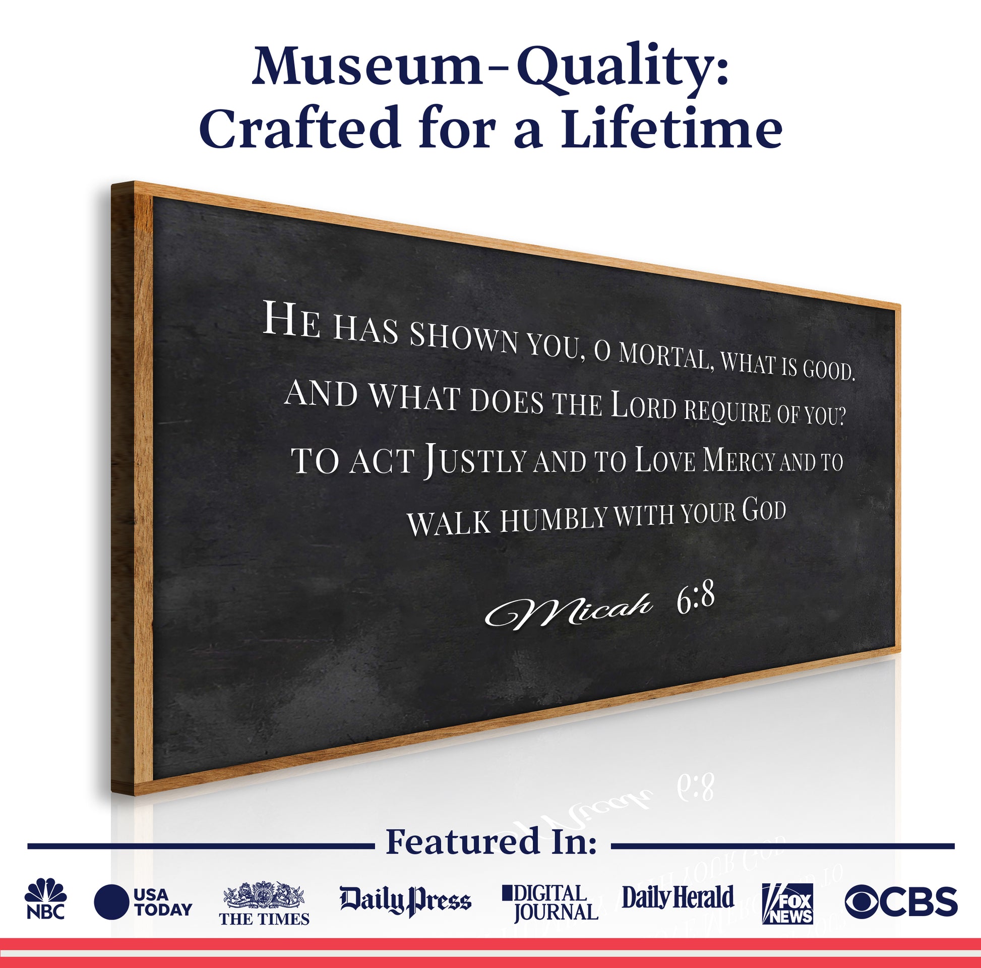 Act Justly, Love Mercy, Walk Humbly - Micah 6:8