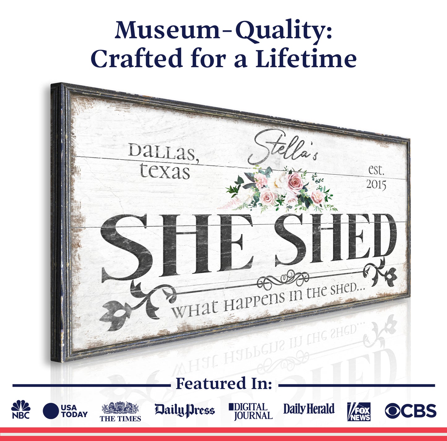 Personalized She Shed Sign VII