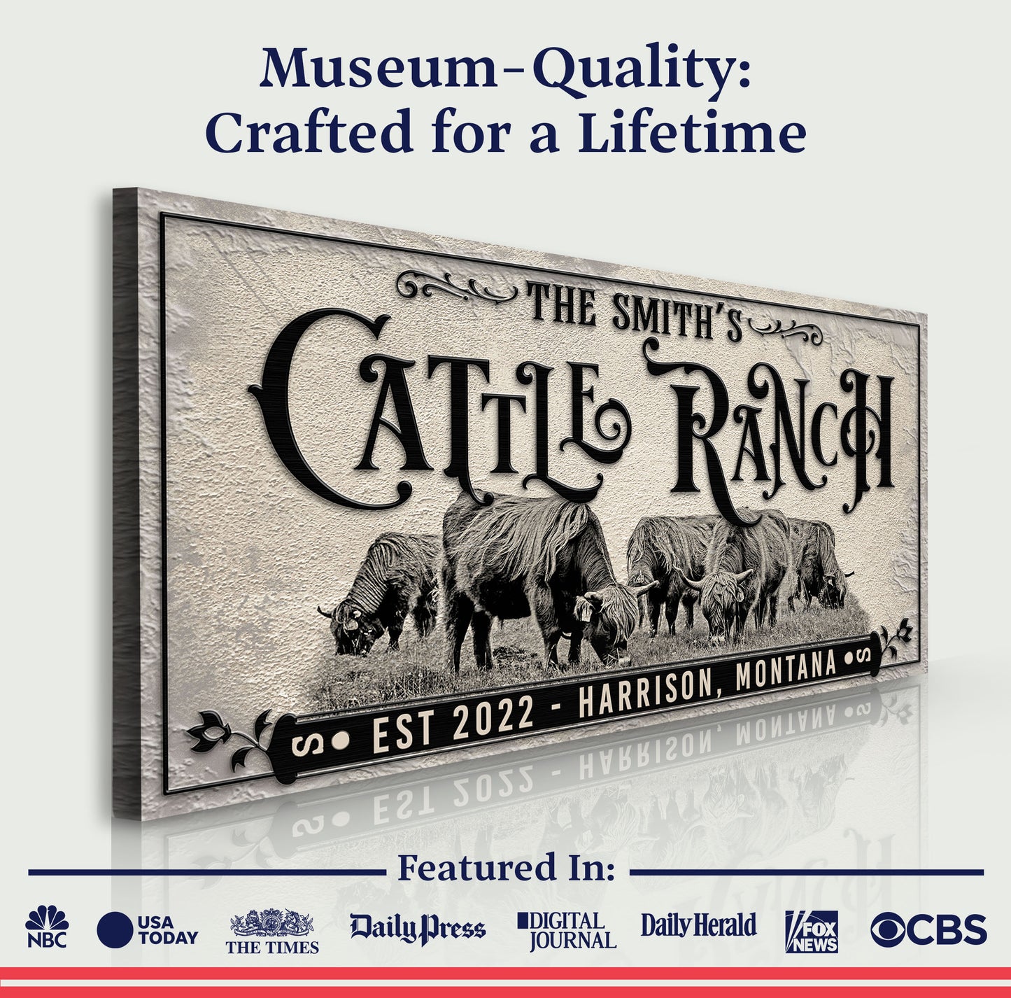Branded Cattle Ranch Sign II Specs - Image by Tailored Canvases
