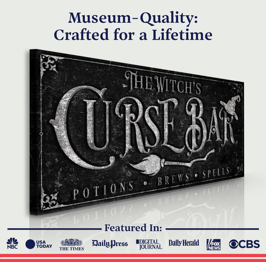 The Witch's Curse Bar Halloween Sign