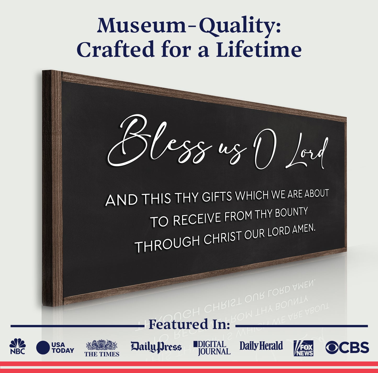 Rustic Wooden Blessing Wall Sign