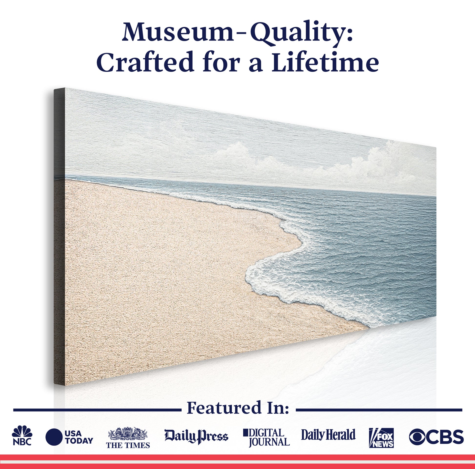 Abstract Beach Shore Wall Art IX