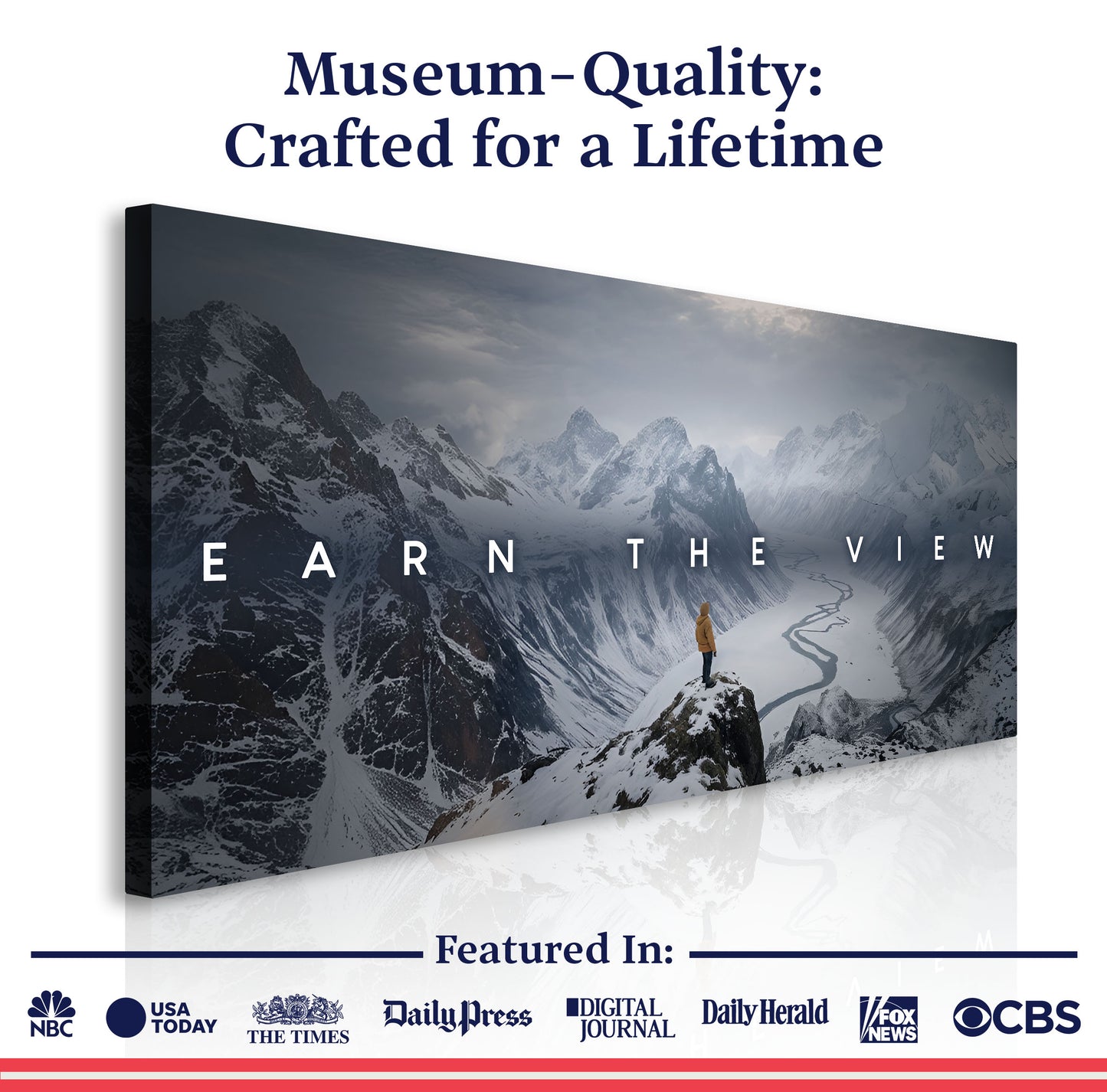 Earn The View Motivational  Wall Sign