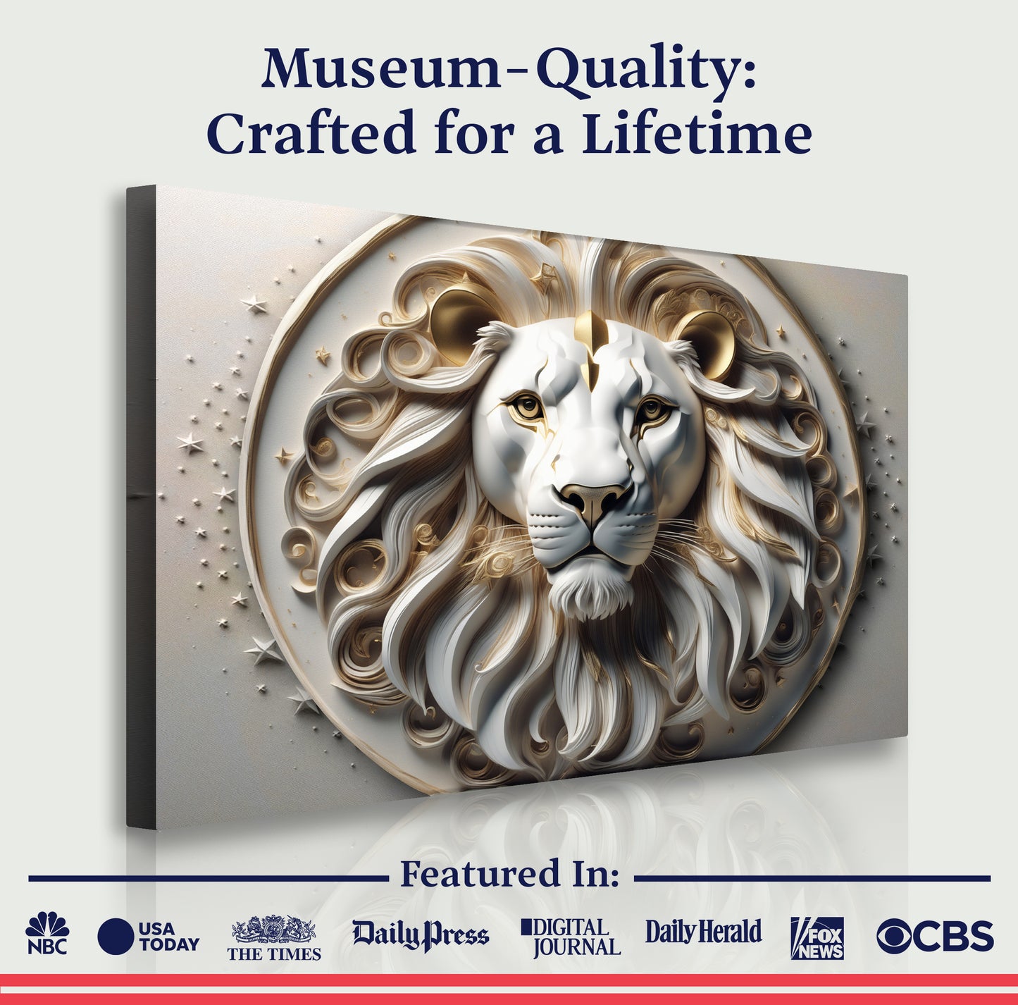 3D Majestic Lion Wall Art VI