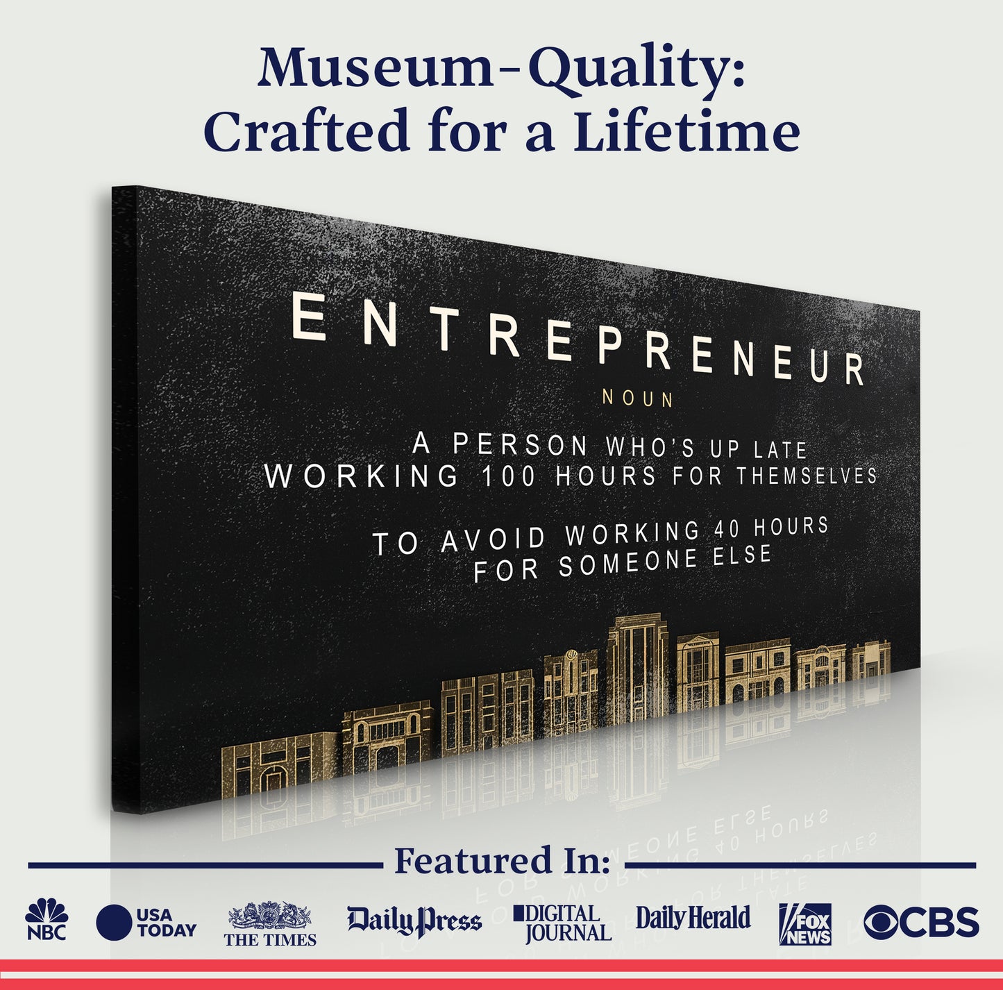 Entrepreneur Meaning Wall Sign