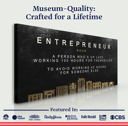 Entrepreneur Meaning Wall Sign