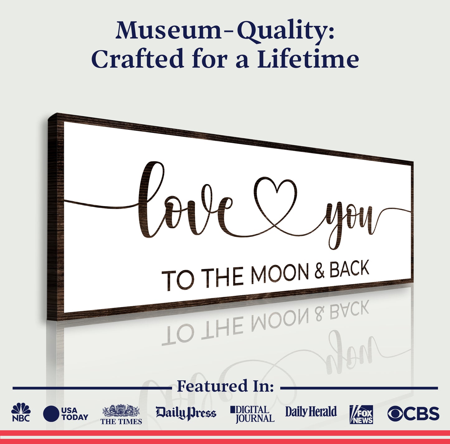 Love You To The Moon And Back Sign II - Image by Tailored Canvases