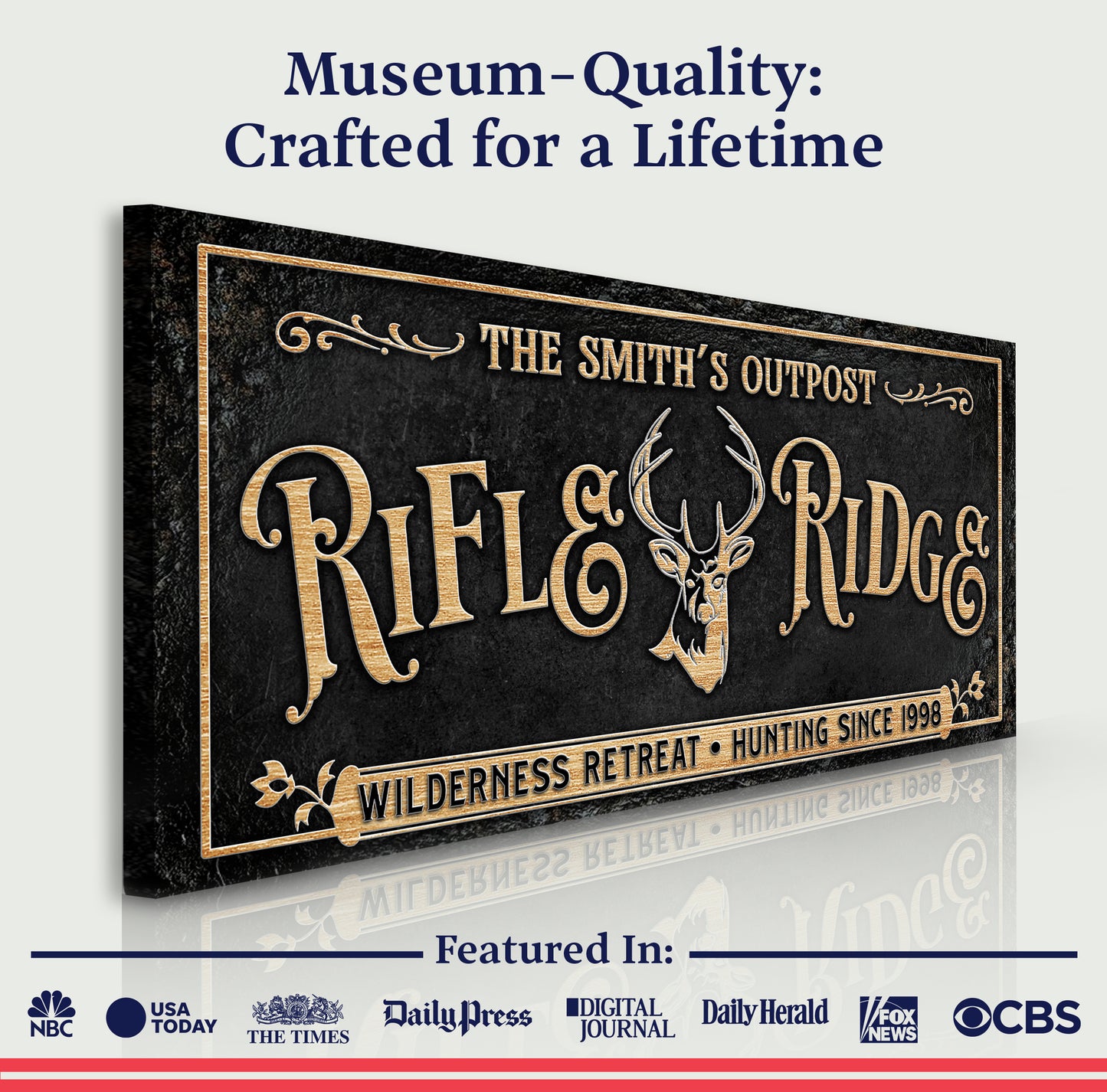 Personalized Rifle Ridge Family Sign