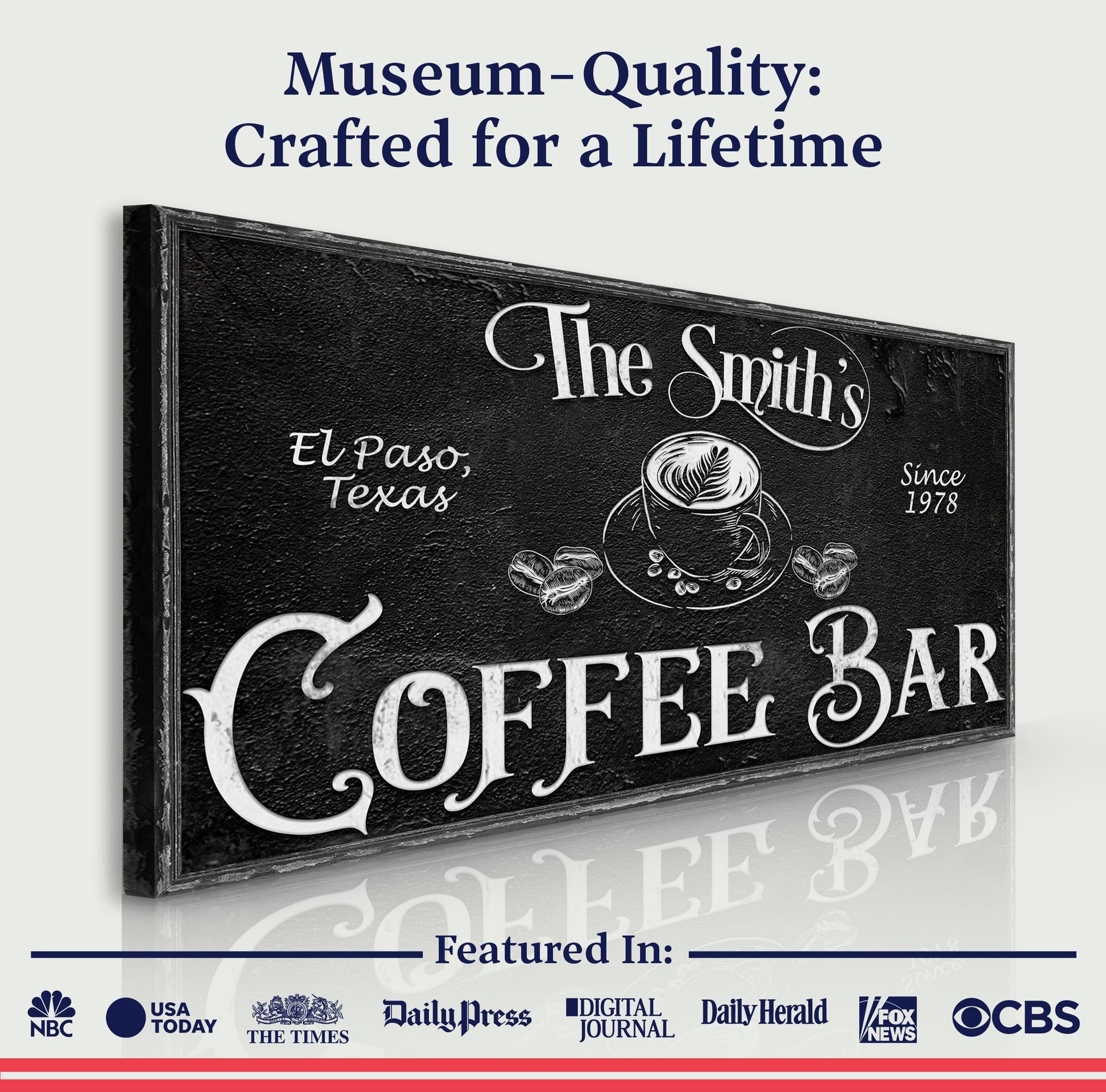 Personalized Coffee Bar Sign VI - Image by Tailored Canvases