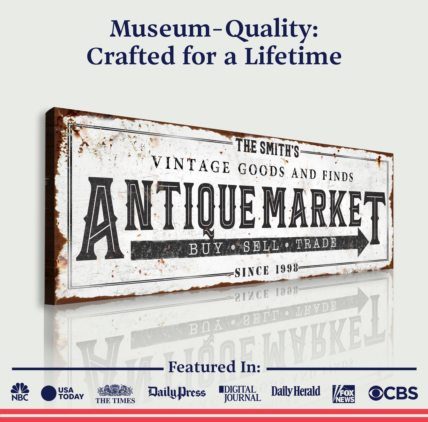 Vintage Antique Market Sign II