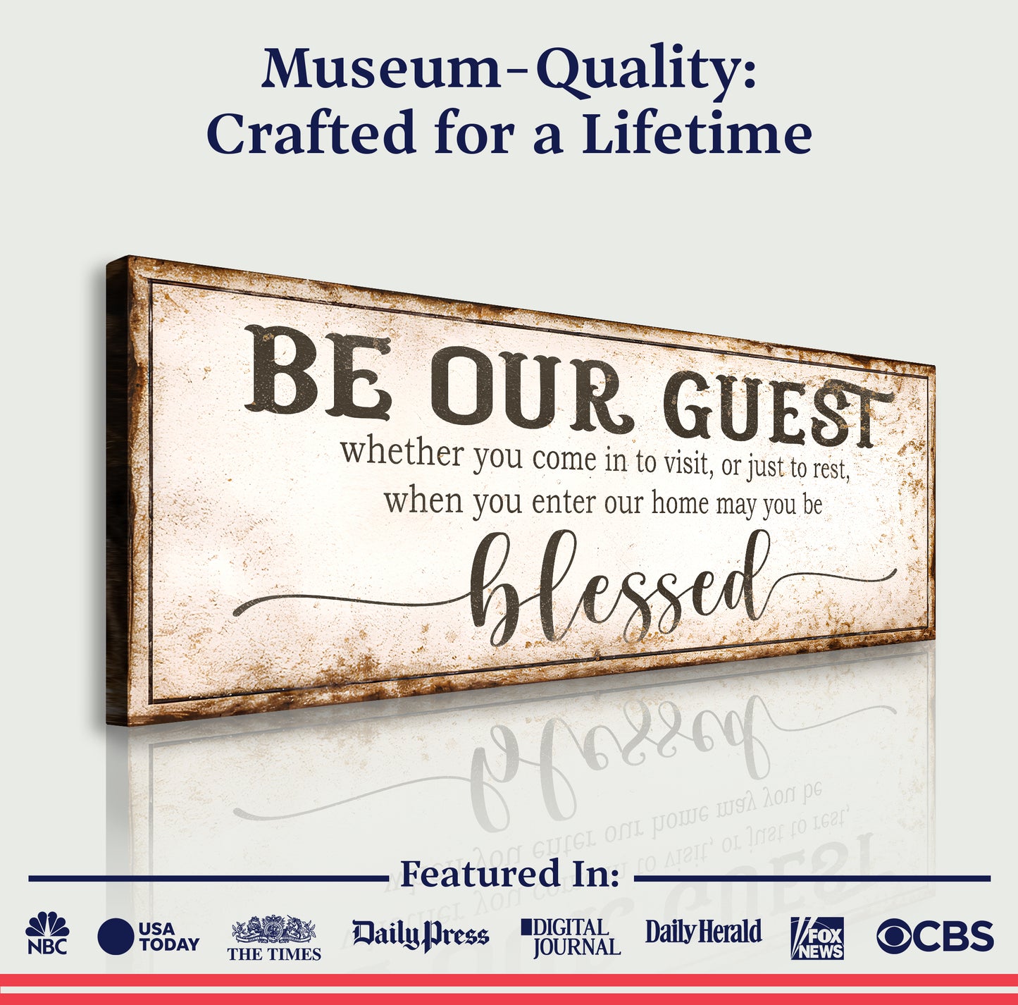May You Be Blessed Be Our Guest Entryway Sign II