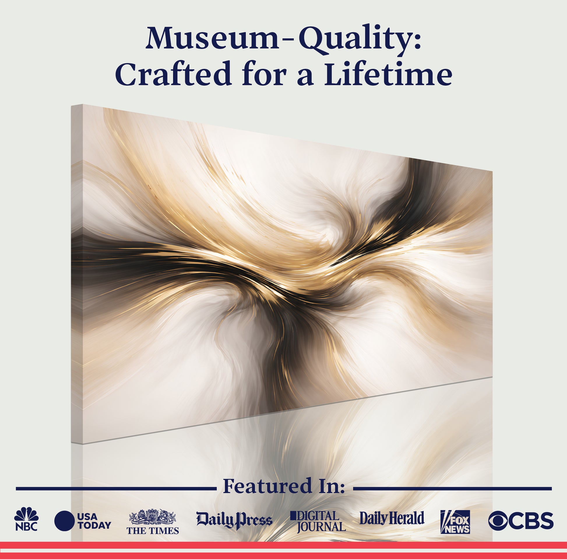 Golden Flow Abstract Luxury Wall Art