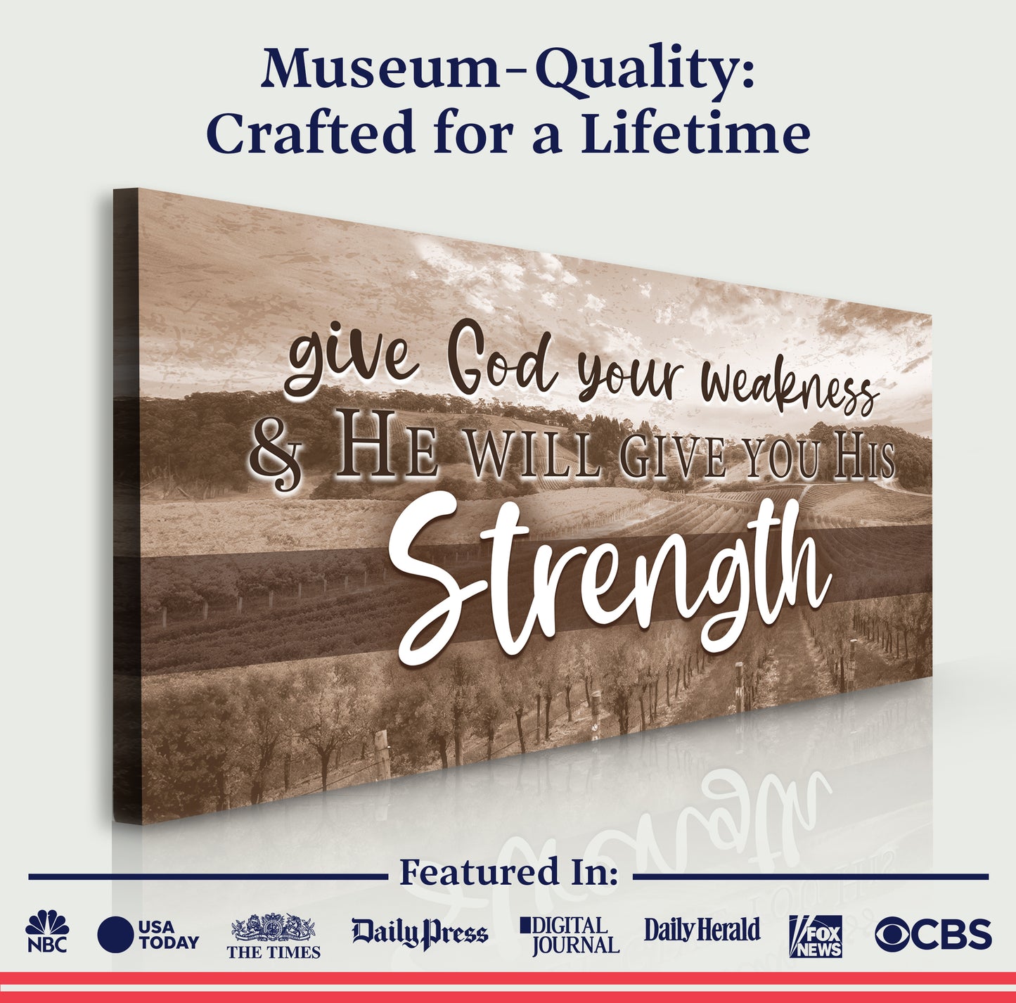 Give God your Weakness Faith Wall Sign