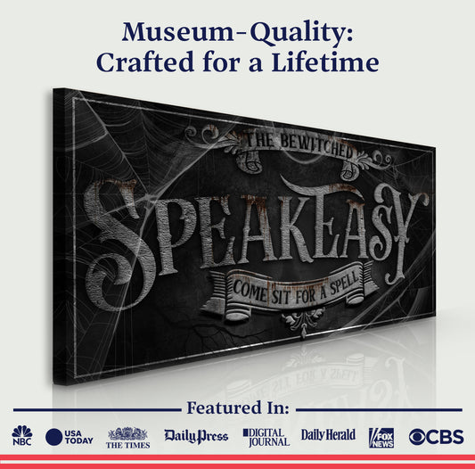 Wicked Witches' Graveyard Bar Halloween Sign III