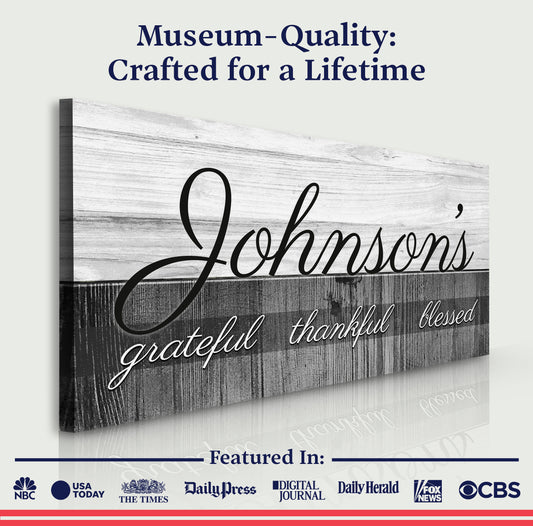 Family Grateful Sign