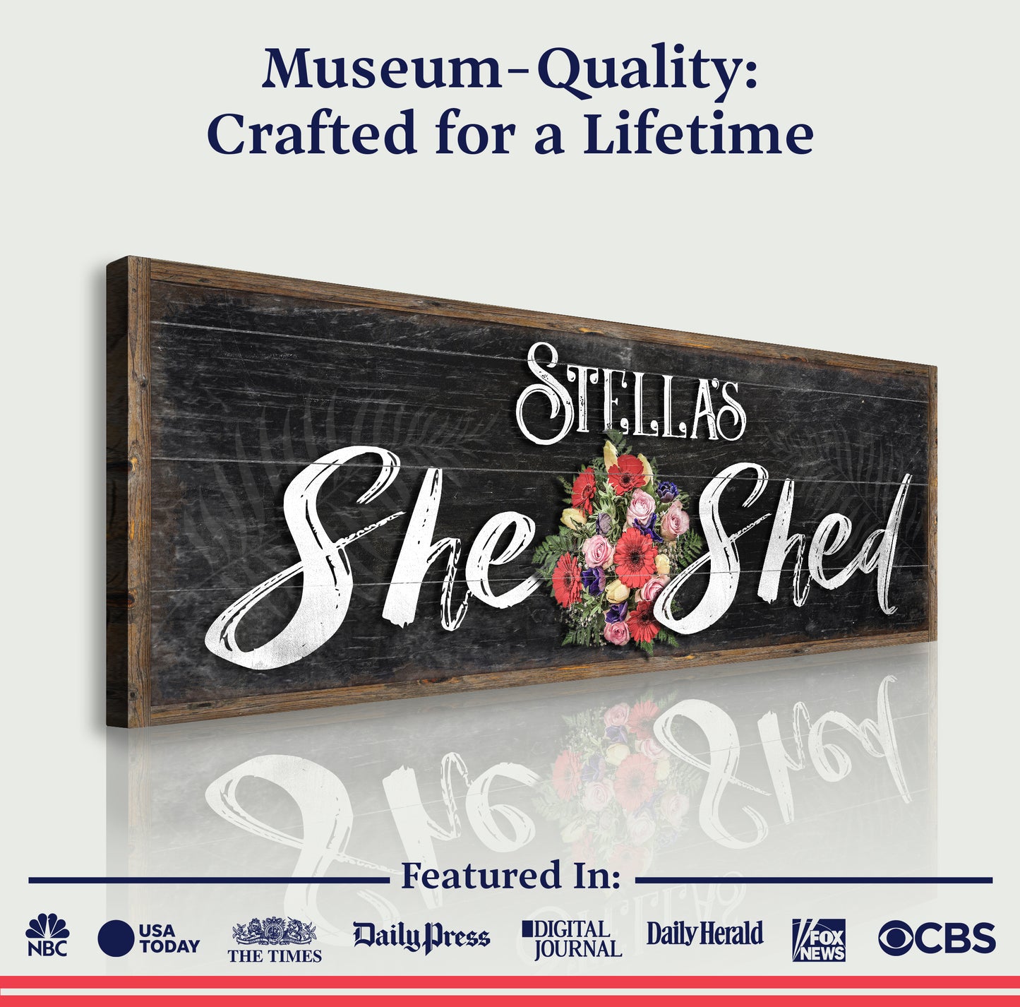 Personalized She Shed Sign VI