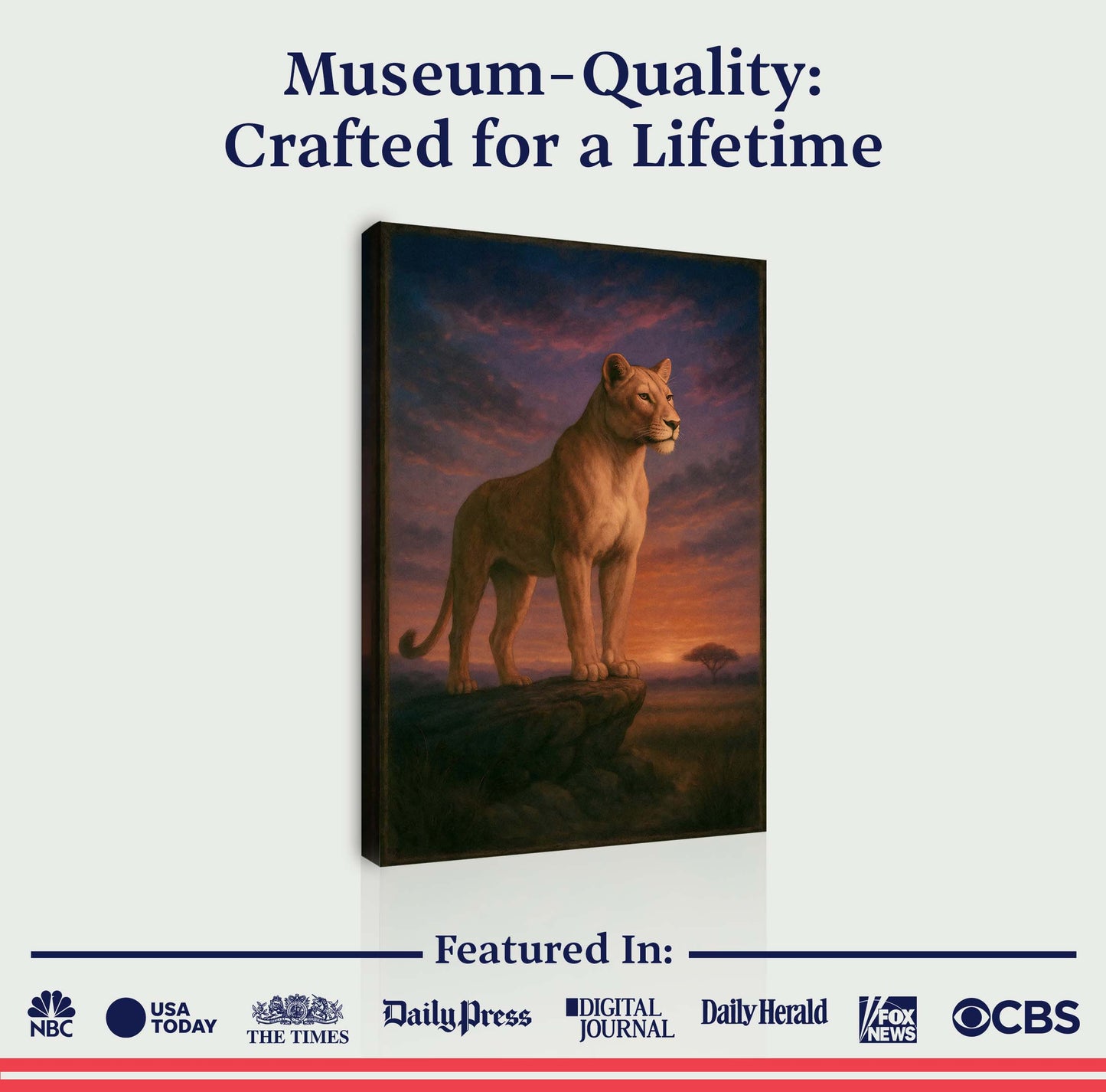 Lioness Grace in the Gloaming Wall Art