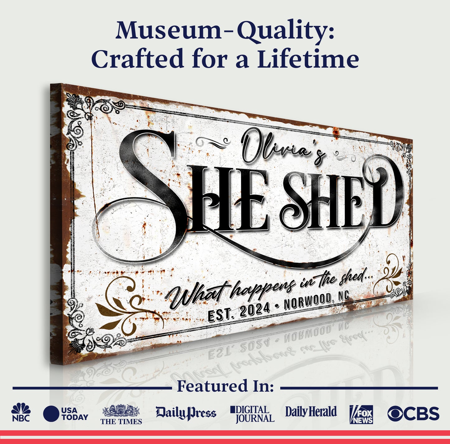 Personalized She Shed Sign XVIII