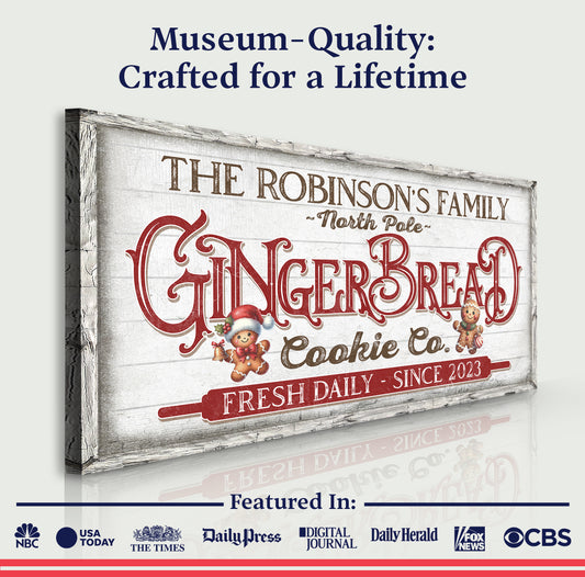 Family Gingerbread Bakery Christmas Sign IV - Image by Tailored Canvases