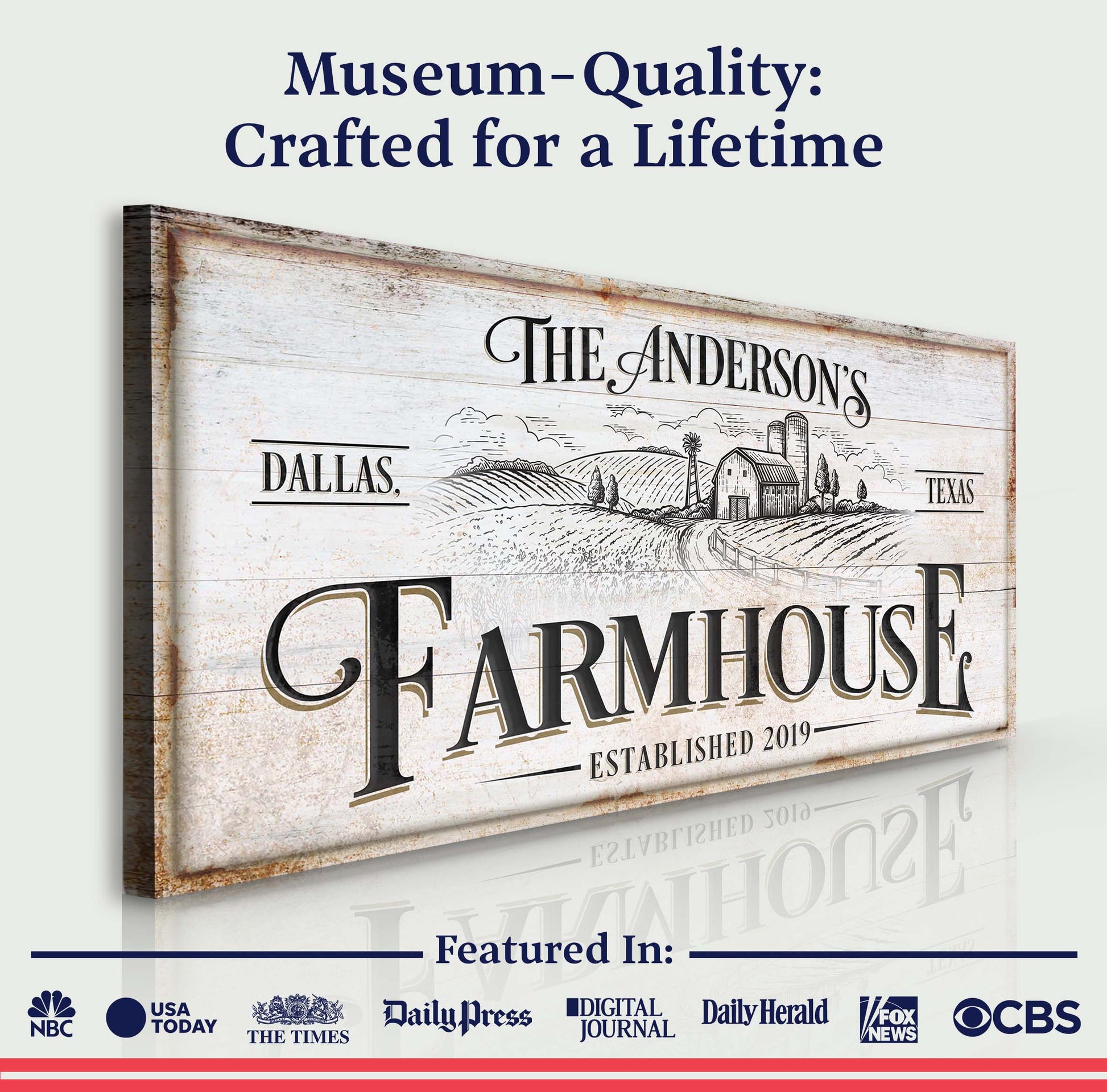 Personalized Farmhouse Sign Quality - Image by Tailored Canvases