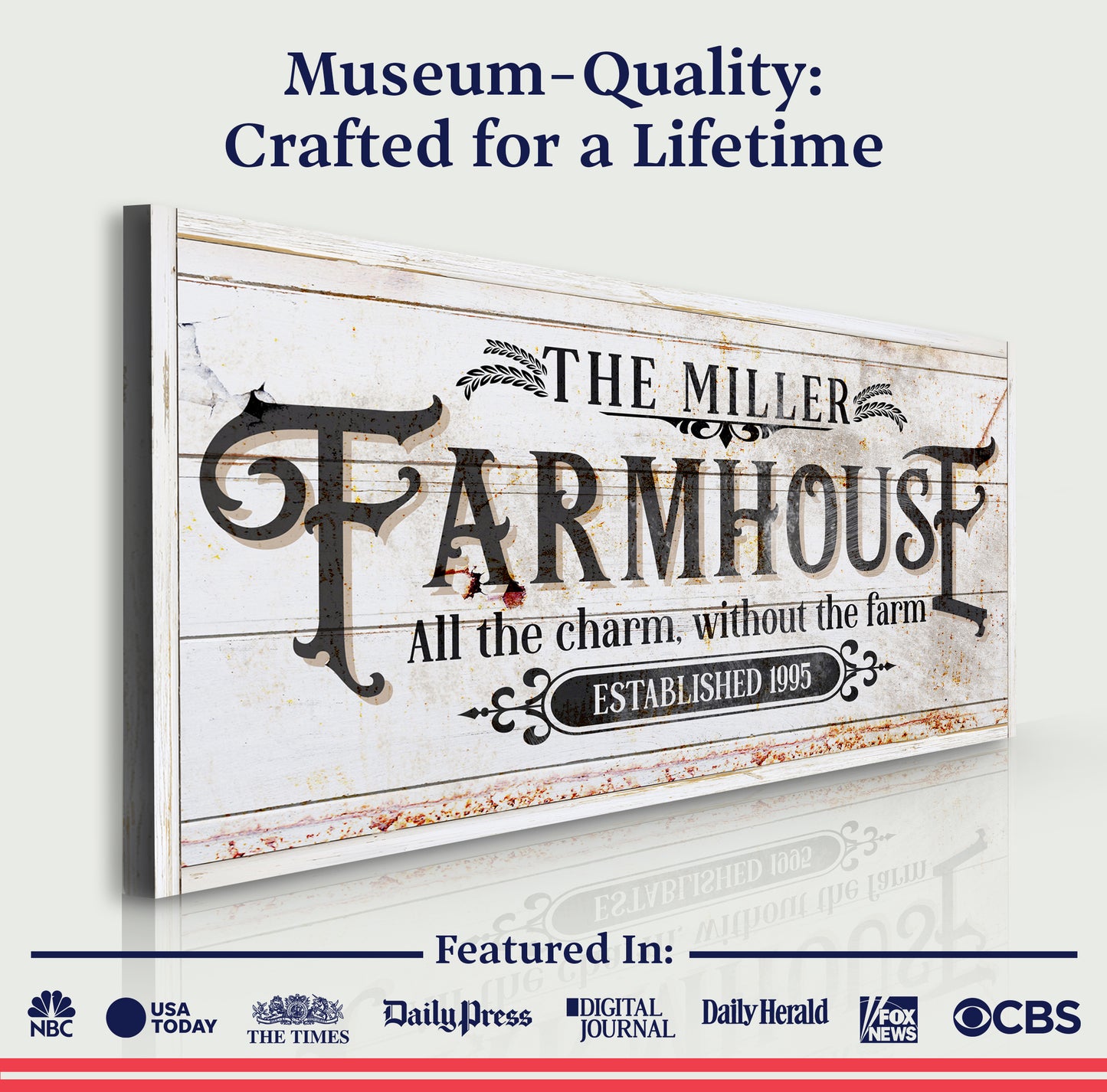 Personalized Farmhouse Sign II Quality - Image by Tailored Canvases