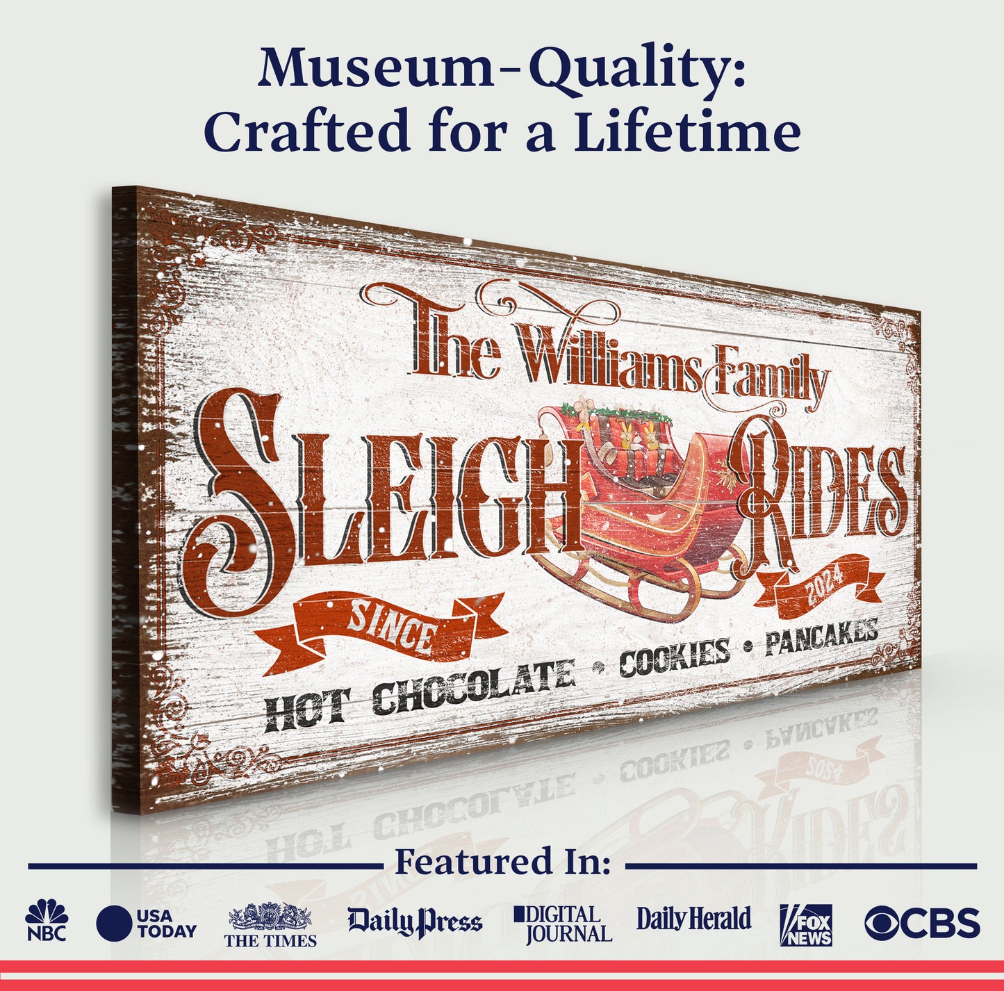 Sleigh Rides Christmas Sign V