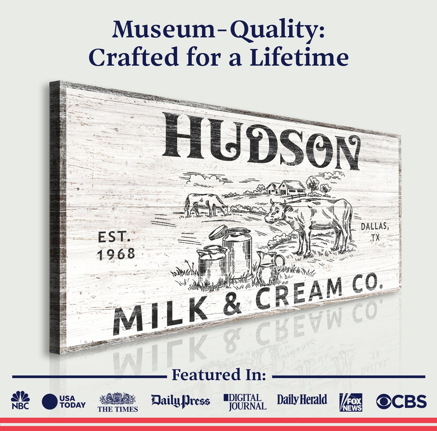 Personalized Milk & Cream Co Sign II Quality - Image by Tailored Canvases