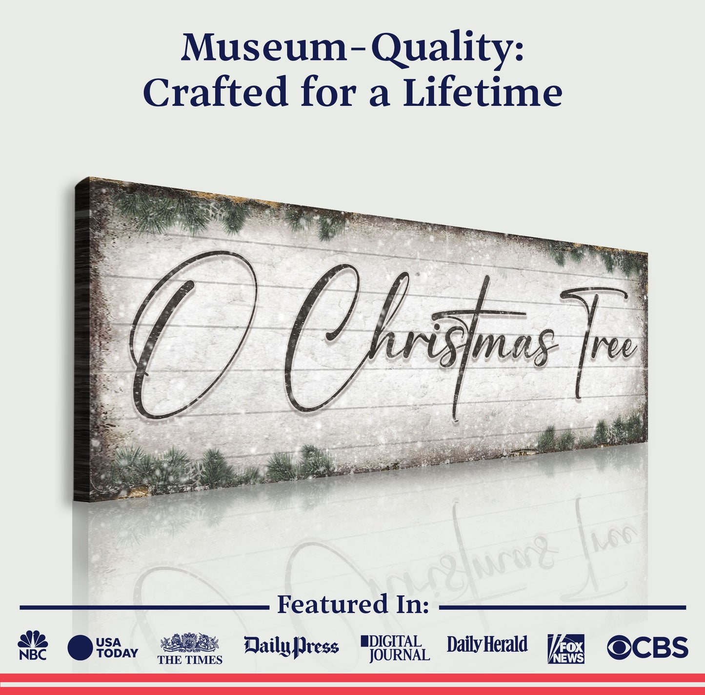 O Christmas Tree, Wood Christmas Sign - Image by Tailored Canvases