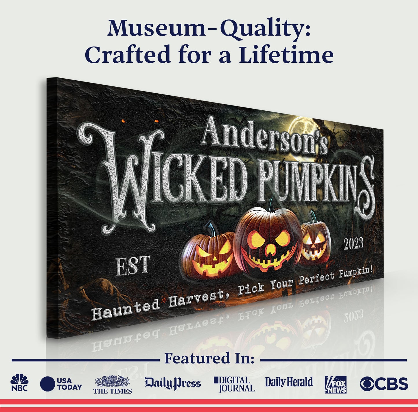 Wicked Pumpkins Halloween Sign