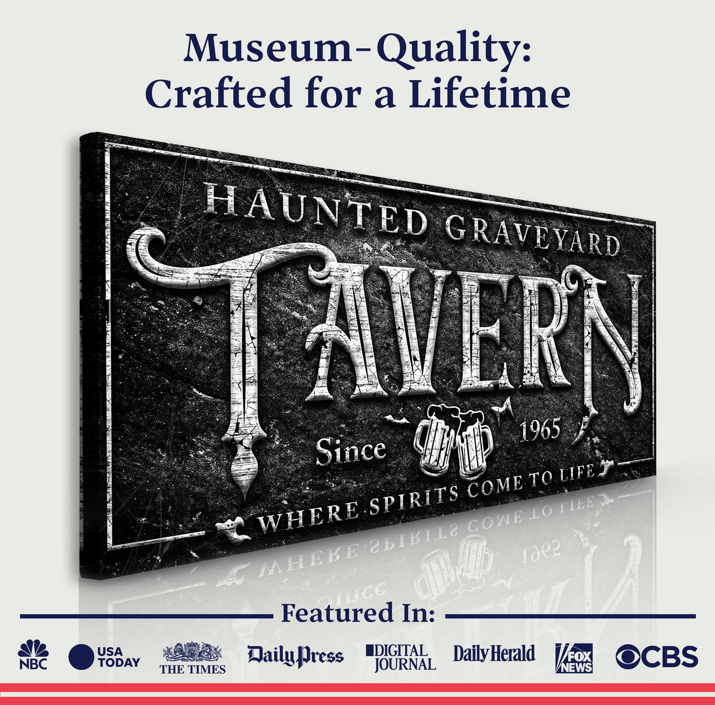 Haunted Graveyard Tavern Halloween Sign II