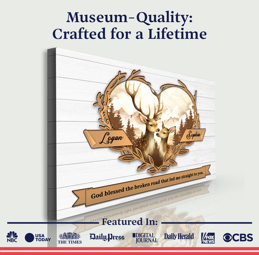 Couple Deer Sign II - Image by Tailored Canvases