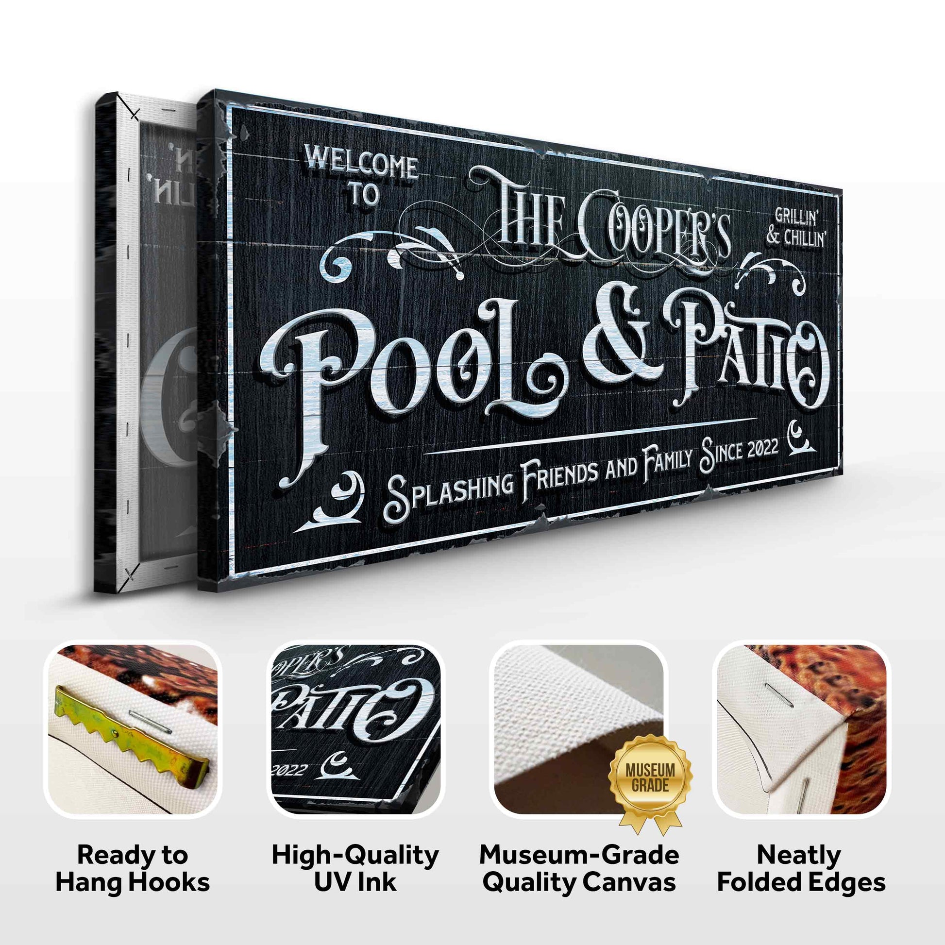 Personalized Pool & Patio Sign IV - Image by Tailored Canvases