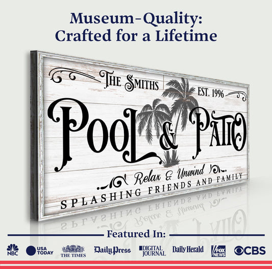Personalized Pool & Patio Sign VI