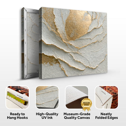 Gilded Petal Relief Wall Art
