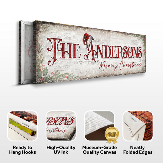 Christmas Family Name Sign II - Image by Tailored Canvases